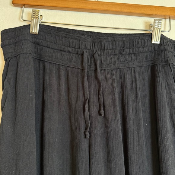 Prana Black Pull-On Pants with Logo Button - Picture 8 of 8